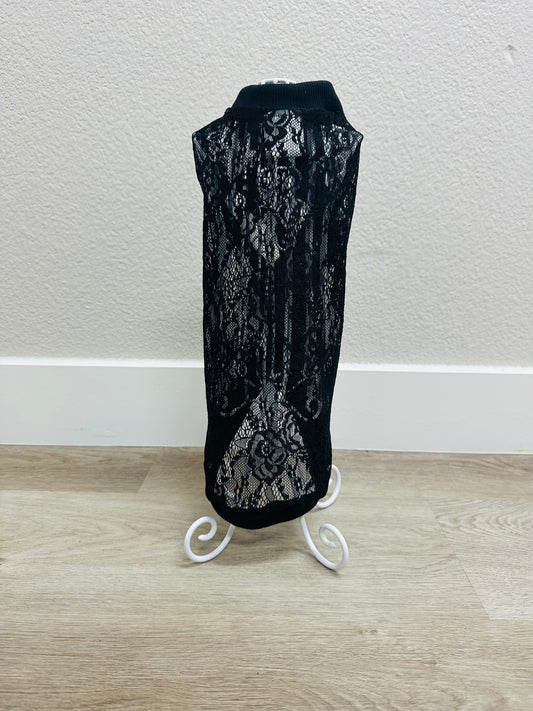 Black Lace Sleeveless Tank Top