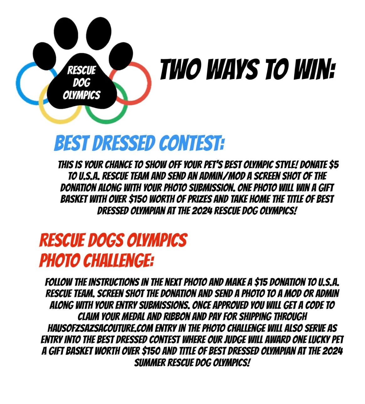 Rescue Dog Olympics Benefiting U.S.A. Rescue Team