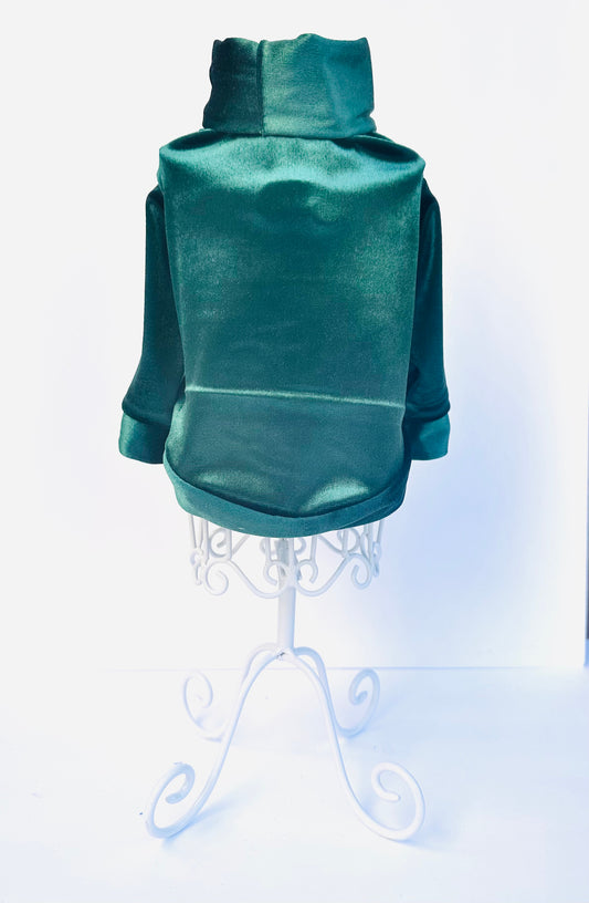 Green Velvet Long Sleeve Turtleneck