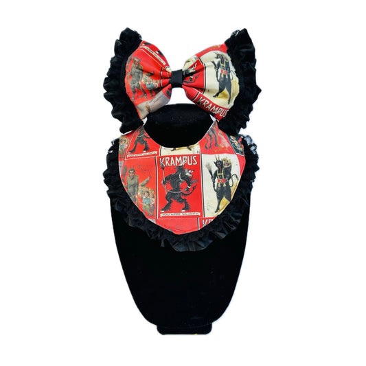 Krampus Bow/Bow tie and Bandana Set