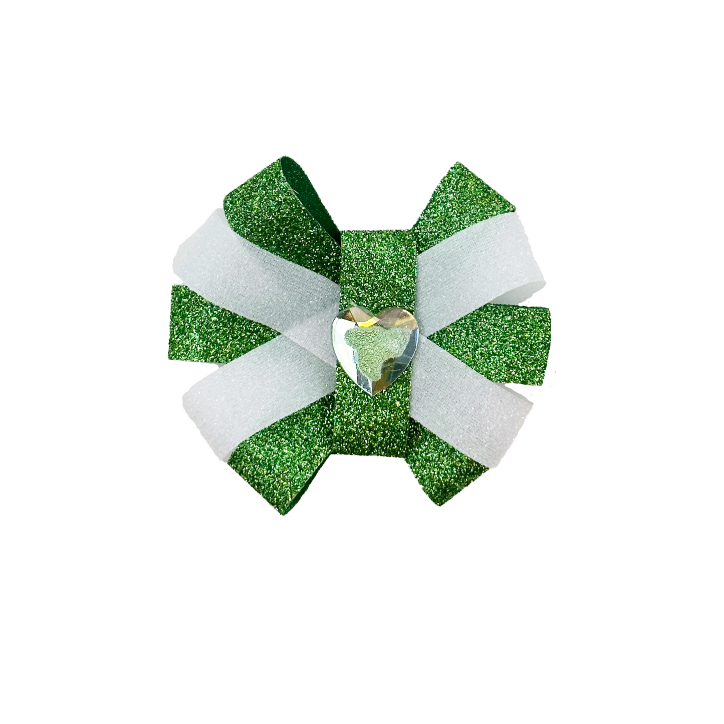 Glittering Green Small Fancy Spring Dog Hair Bow