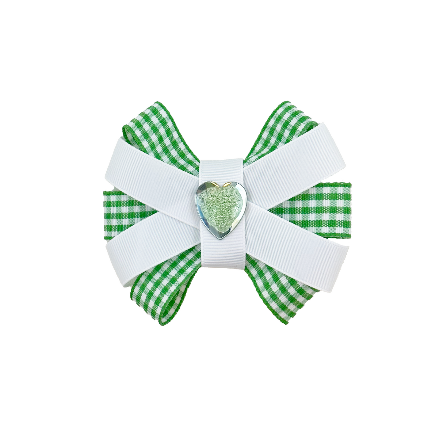 Catch Me In Clover Small Fancy Spring Dog Hair Bow