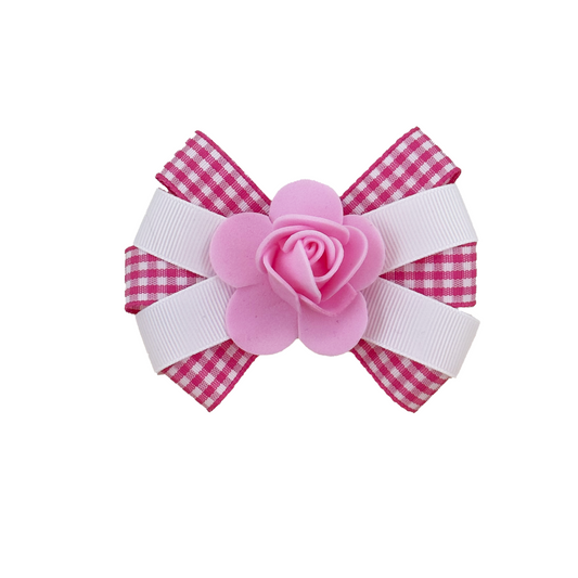 A Rose By Any Other Name Small Fancy Spring Dog Hair Bow