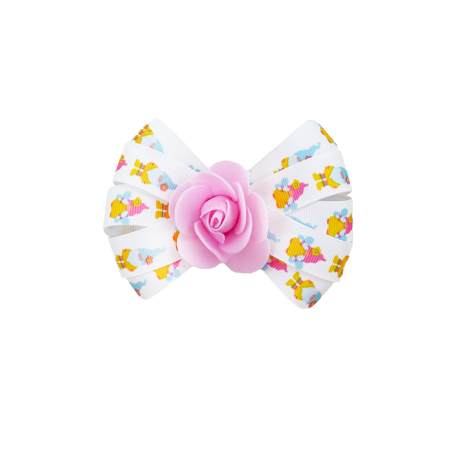 Gnomes Gone Gardening Small Fancy Spring Dog Hair Bow