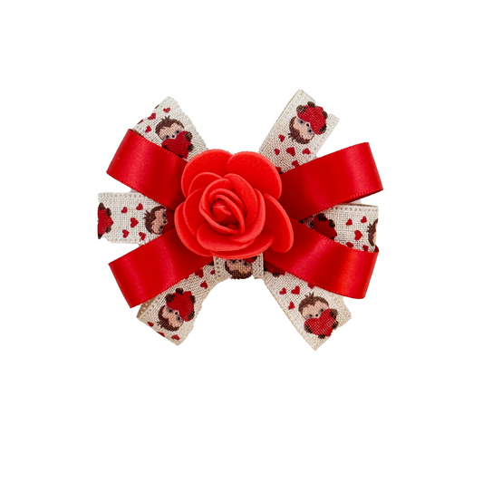 Rose To The Occasion Small Fancy Spring Dog Hair Bow