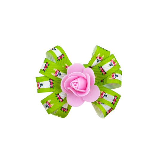 LLamastay Small Fancy Spring Dog Hair Bow