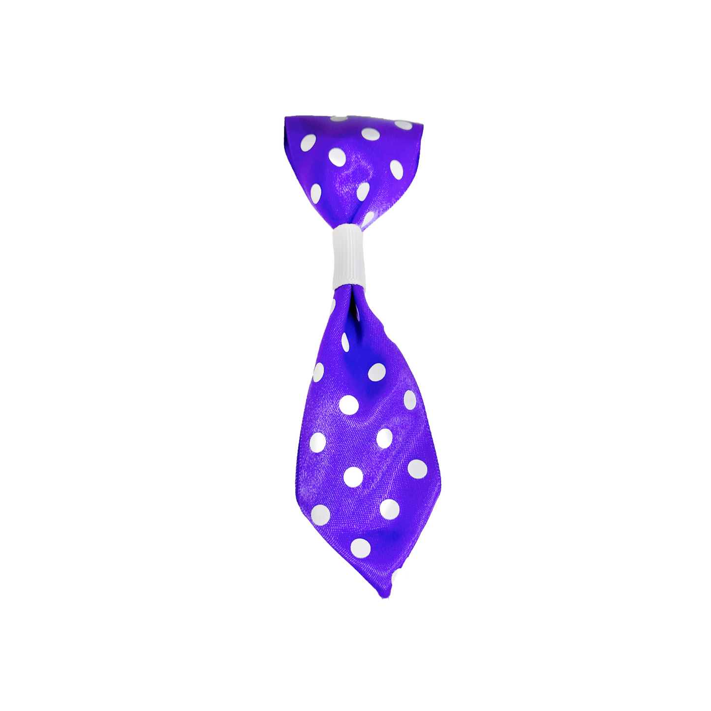 Purple Polka Dot Dog Tie