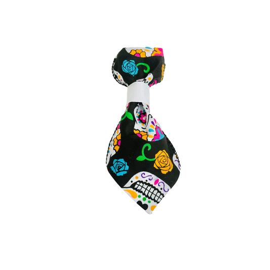 Senior Sugar Skulls Dog Tie