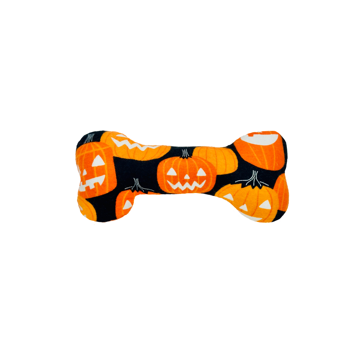 Glow In The Dark Jack-O-Lantern Plush Bone Toy