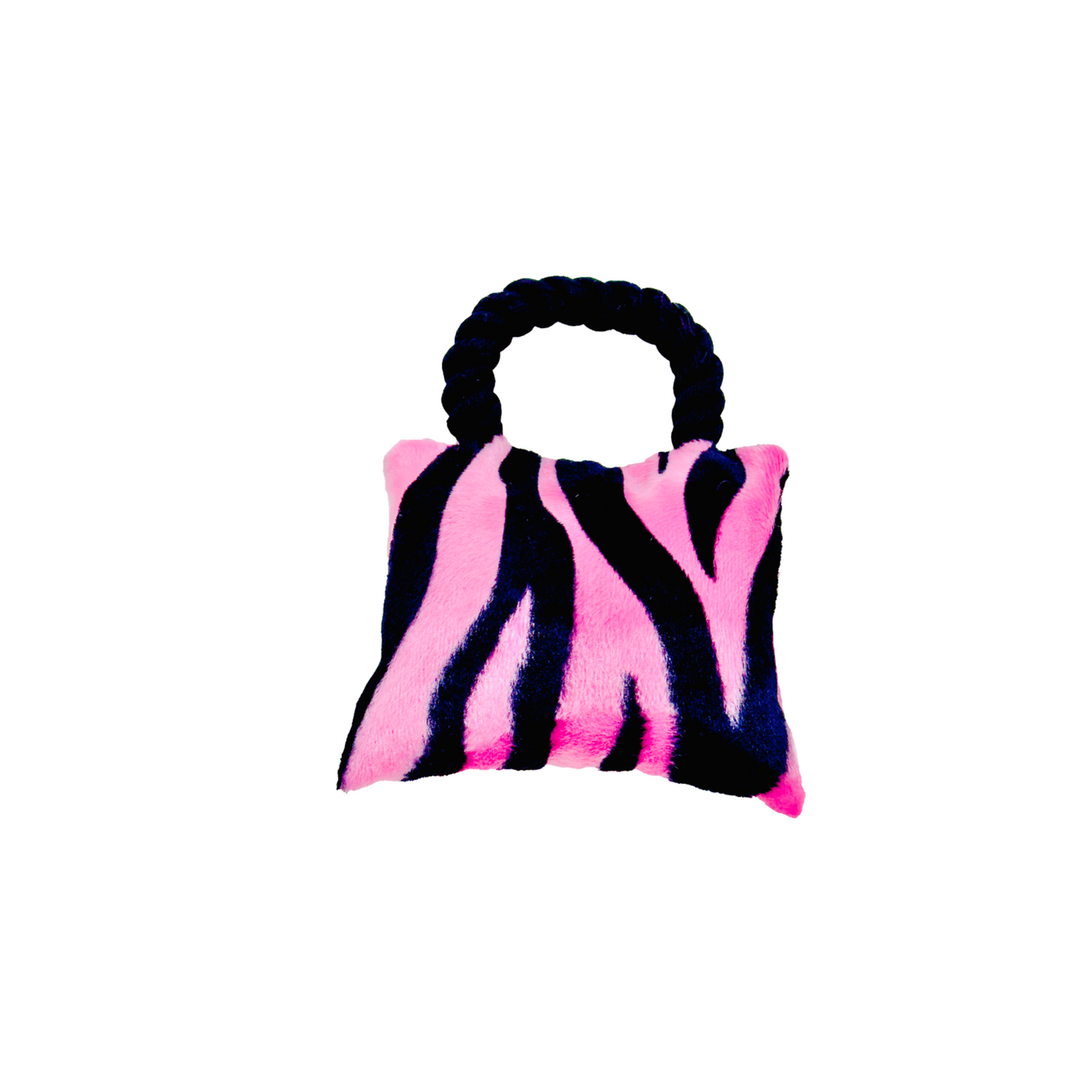 Pink Zebra Plush Purse Toy