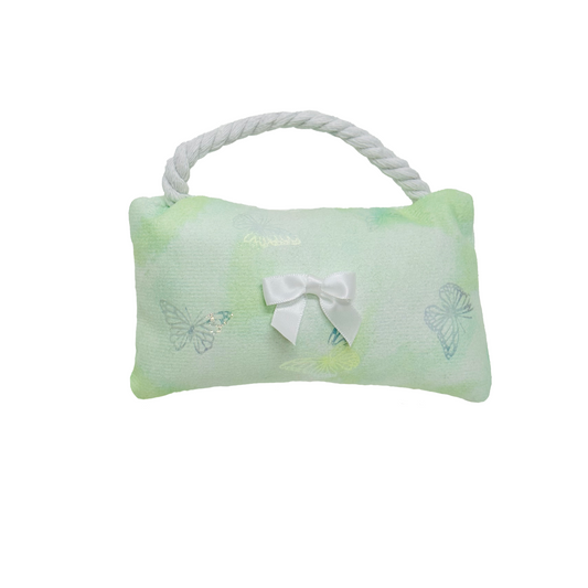 Two Tone Green Butterfly Bag Plush Purse Toy