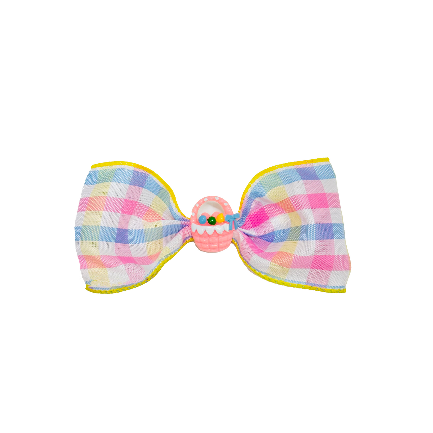 Eggegent Plaid Dog Hair Bow