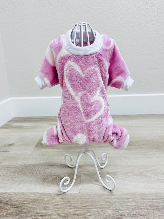 Limited Size Run Plush Hearts Dog Loungewear