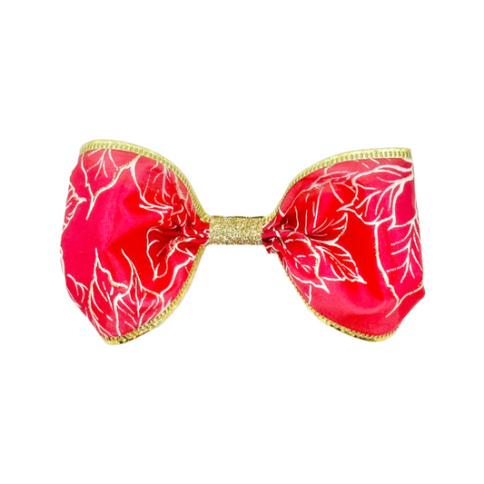 Poinsettia Prince Dog Bow Tie