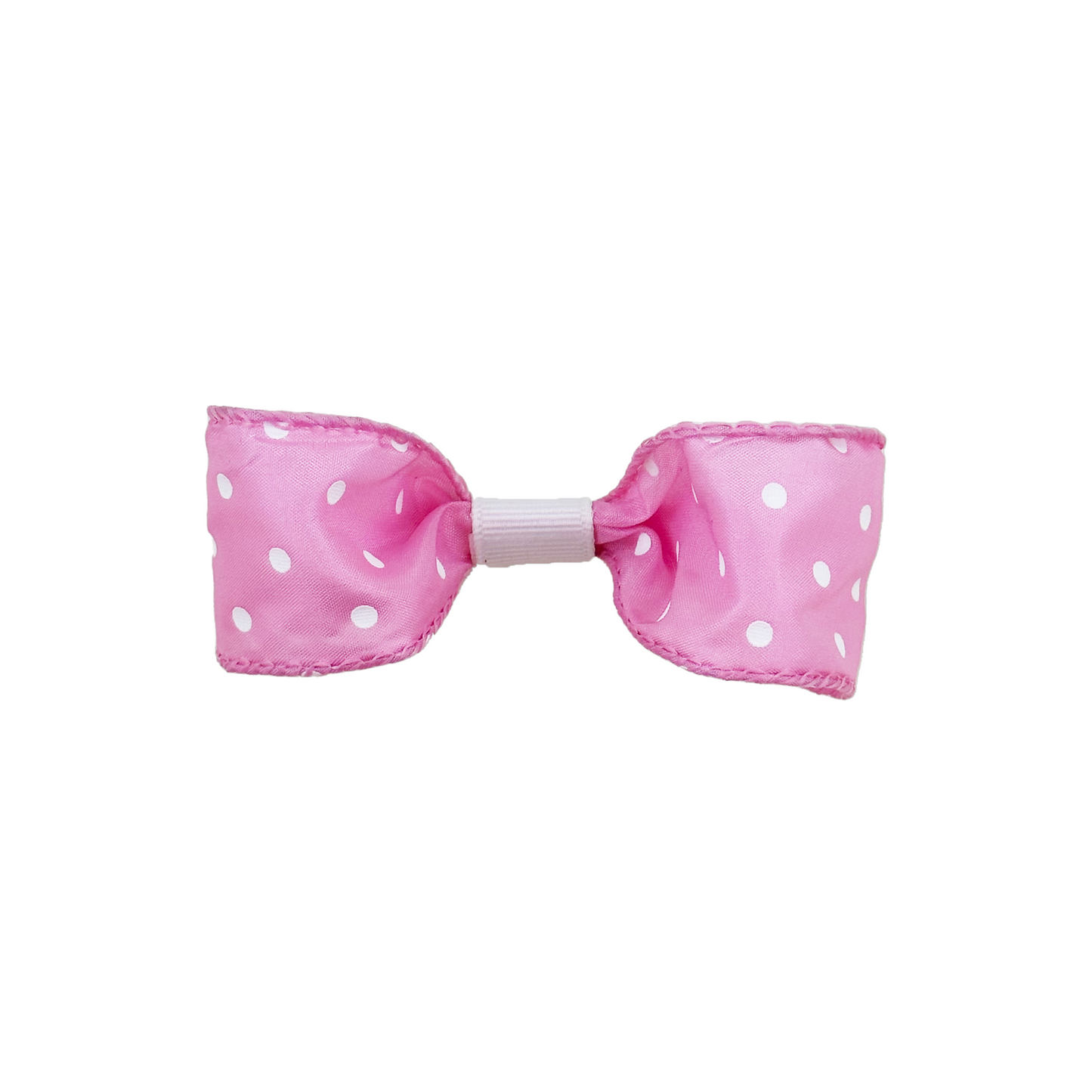 Pretty Pink Polka Dot Dog Hair Bow