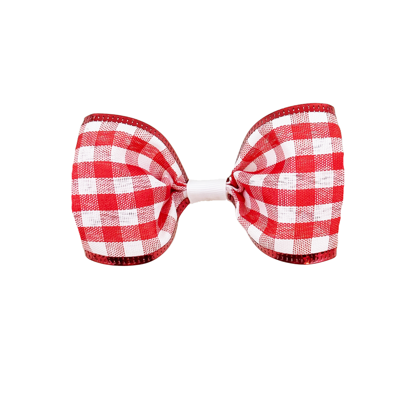 Red and White and Cute All Over Dog Hair Bow