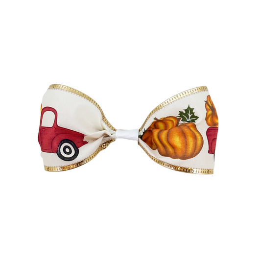 Pretty Pumpkin Picker Dog Hair Bow