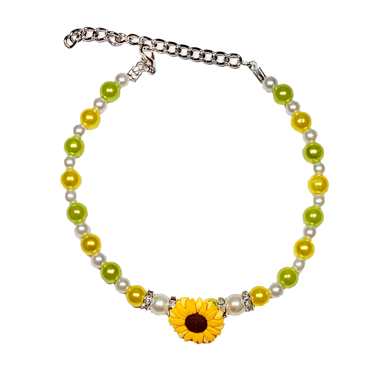 Sunflower Power Decorative Dog Necklace