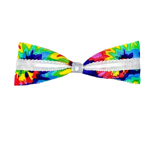 Ride Or Tie Dye Dog Bow Tie