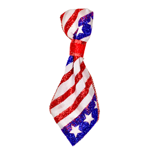 Red, White and Beau Dog Tie