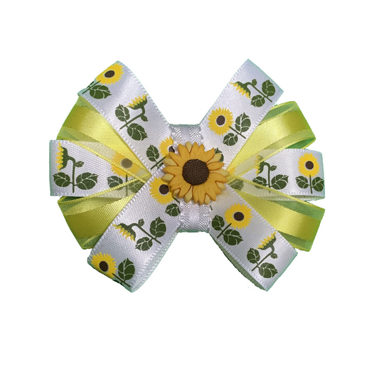 Sunflower Supernova Dog Hair Bow