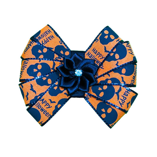 Spooky Skeletons Dog Hair Bow