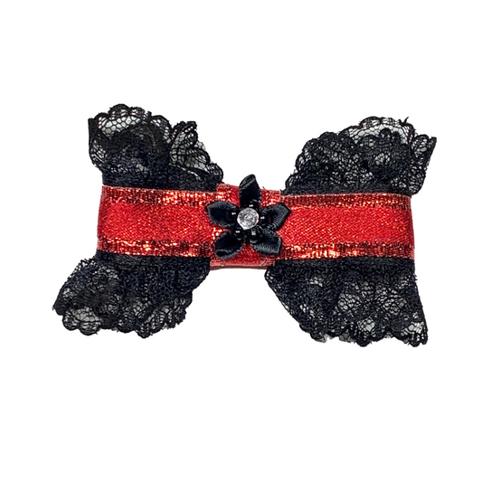 Scarlet Scoundrel Dog Bow Tie